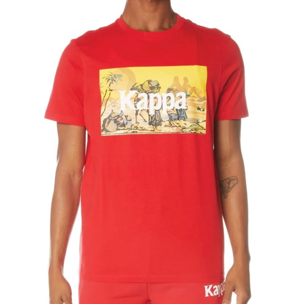 Kappa Short Sleeve Crew Neck Cotton Graphic T Shirt